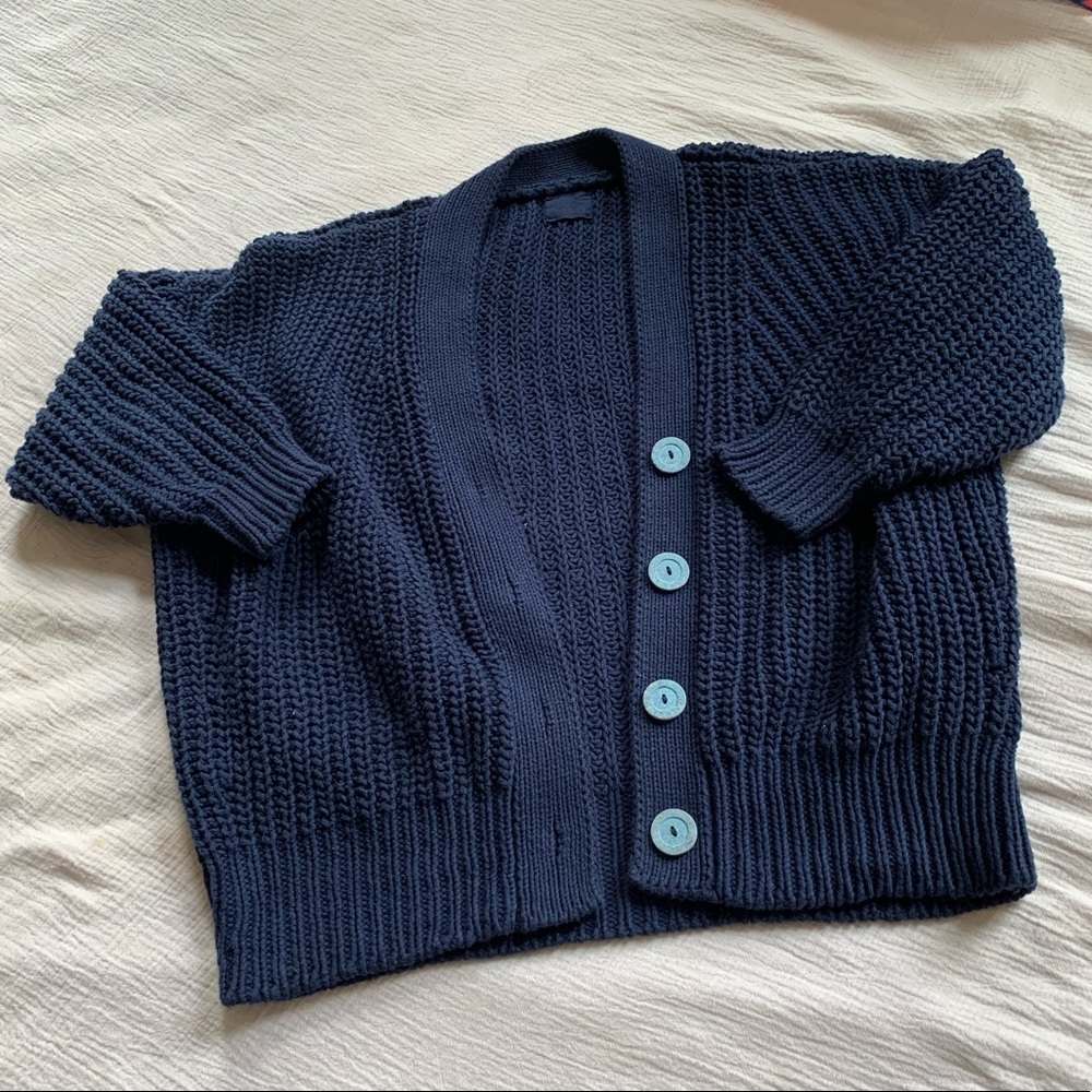 Chunky cotton cardigan